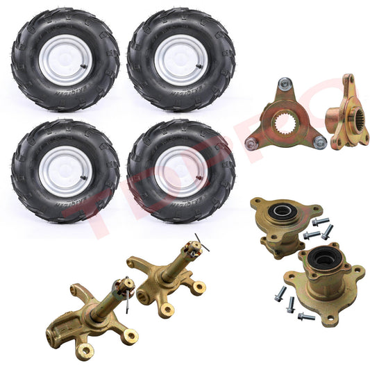 Full set of 7-inch wheels (16x8-7), rims (16x8x7), for Honda ATC70 go-kart all-terrain vehicle with rims.