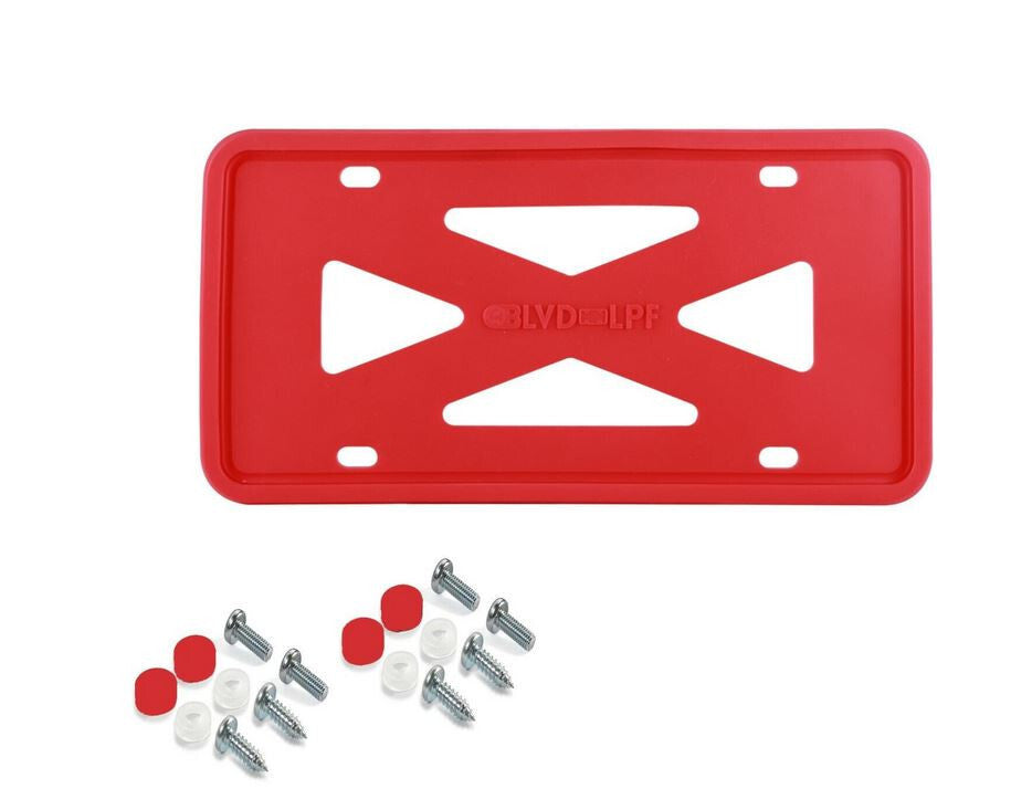 1 piece of red silicone car license plate frame cover for rear boot and trunk suitable for Cadillac