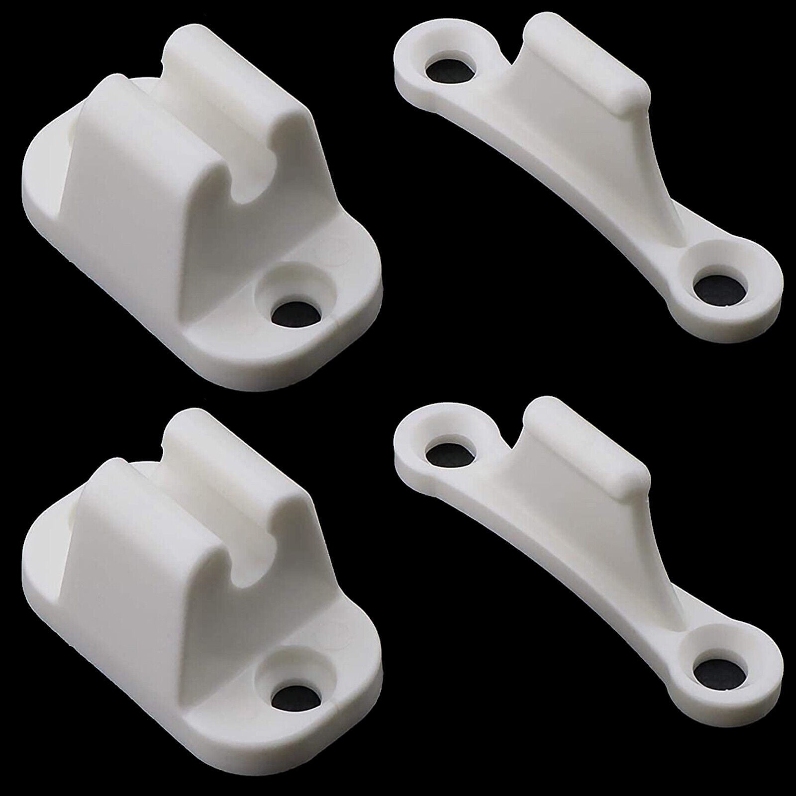2x Door Catch Nylon White Door Holder for Caravan Motorhome Caravan Boat