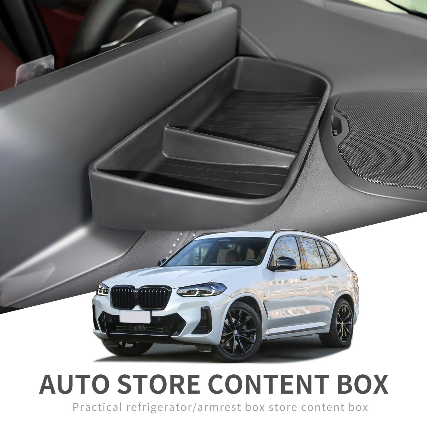 for BMW X3 X4 2020 ~ 2022 M Dashboard Tray Car Console Storage Box Behind Screen