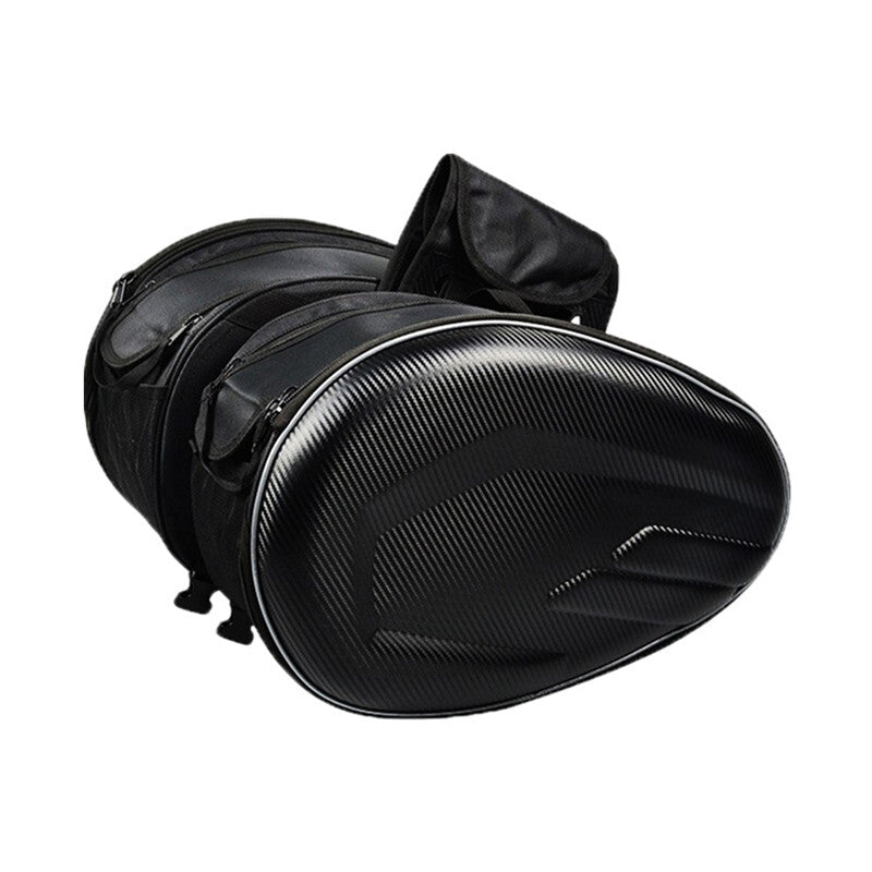 Motorcycle Waterproof Saddle Bag Side Helmet Riding Travel Bags + Rain Cover 2X