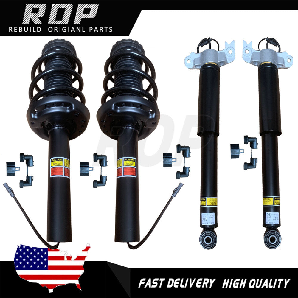4Pcs For 13-19 for Cadillac XTS w/ Electric Front Strut Assys + Rear Shock Absorbers