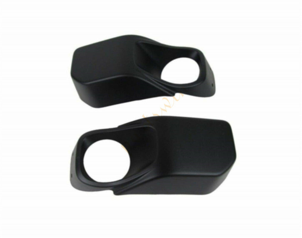 A pair of front LH  RH steel bumper fog light protectors suitable for 13-17 for Jeep Wranglers.