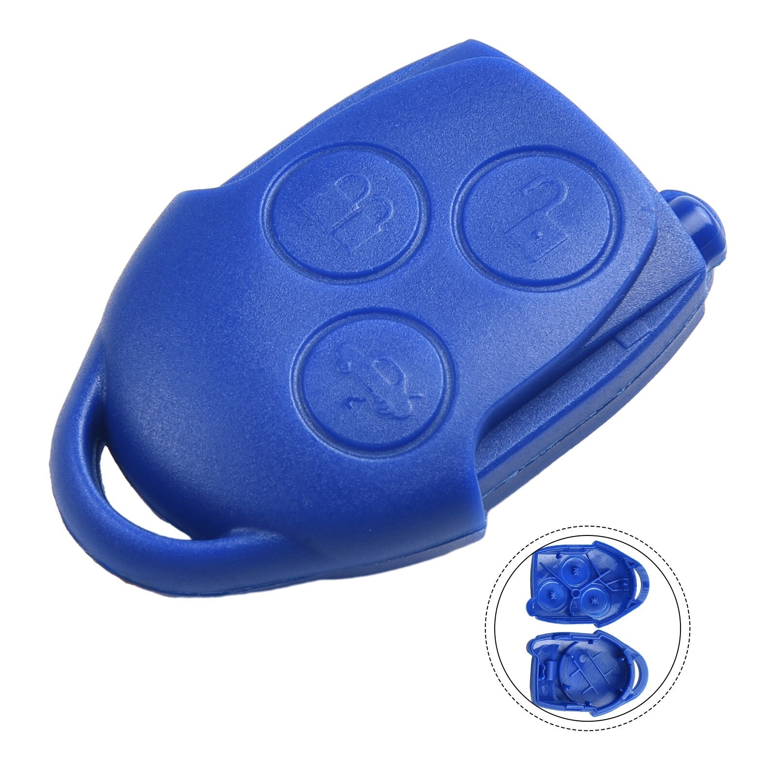 Aesthetically pleasing and practical blue key case designed specifically for the Transit Connect MK7