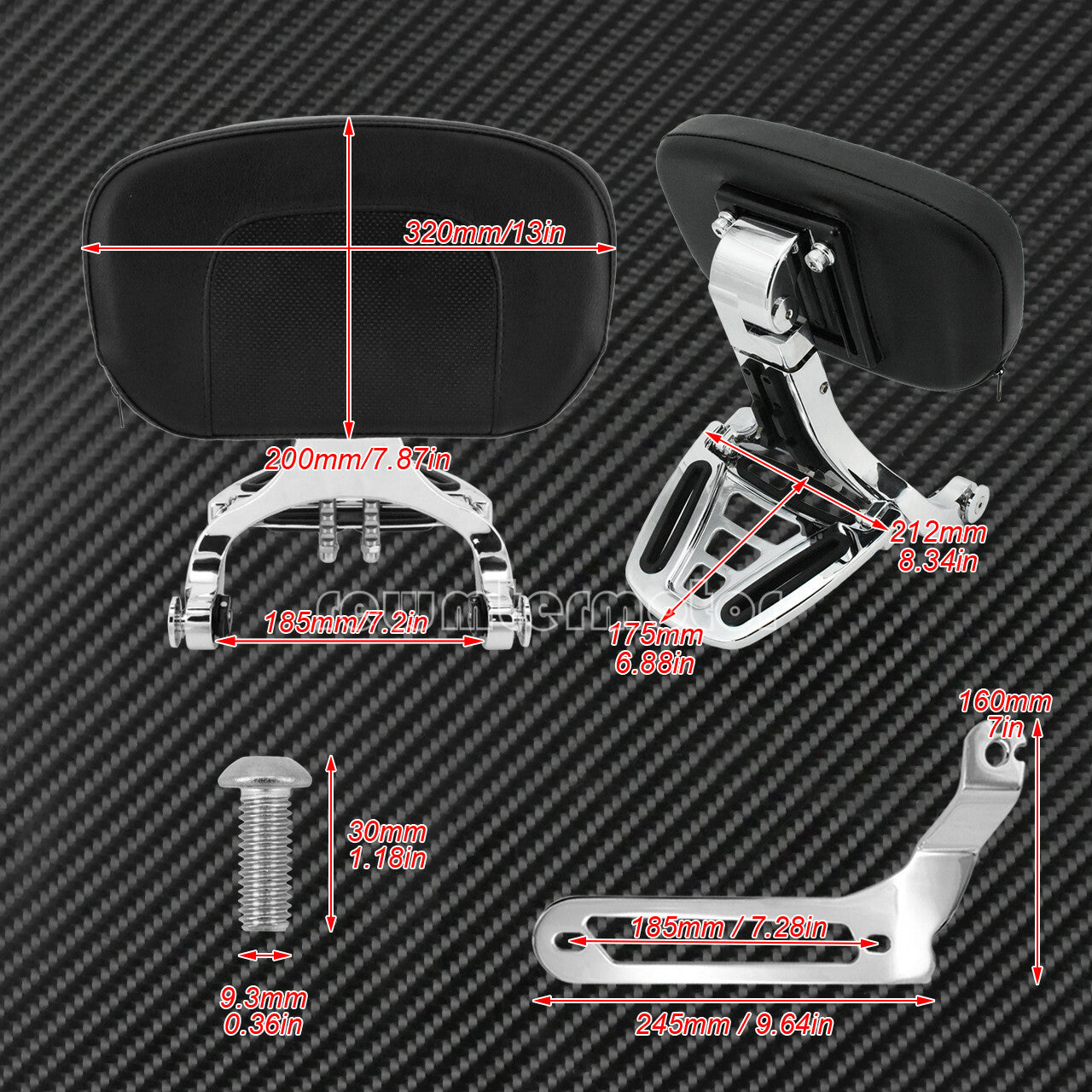 Multi-Purpose Driver  Passenger Backrest Fit for Harley Fat Bob FXFB 2018-2022