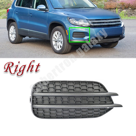 The right fog light cover features a perforated honeycomb grille and is suitable for the for Volkswagen for Tiguan 2012-2018.