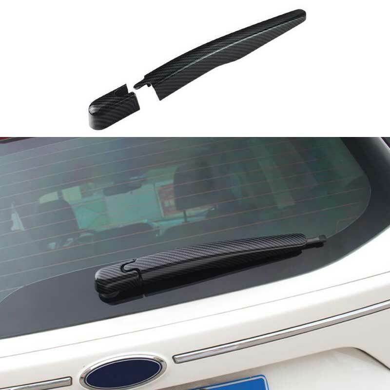 Carbon Fiber Rear Window Rain Wipers Cover Trims for Ford Escape Kuga 2013-2019