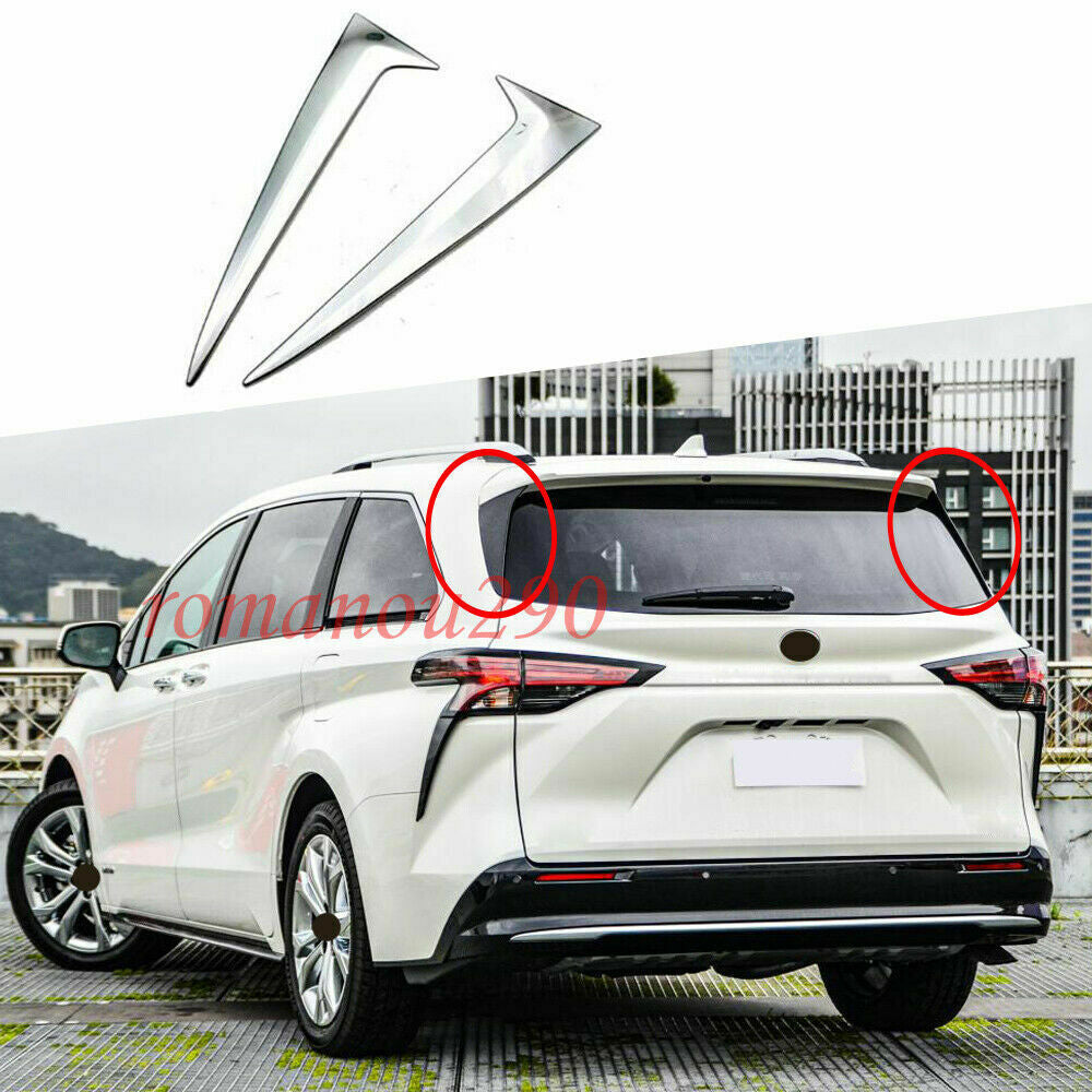 for Toyota for Sienna 2021-2024 Chrome Rear Window Triangle Side Cover Trim Decorate