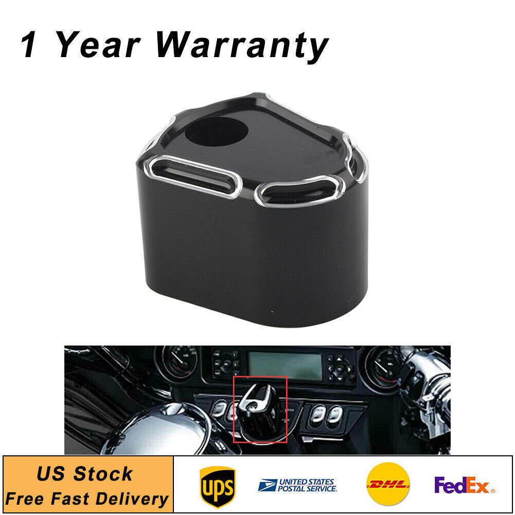 CNC Front Ignition Switch Cover Fit for Harley Touring Street Road Glide 07-13 Motor