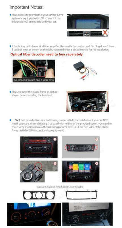 9 INCH Android Radio GPS Navigation Stereo Head Unit for BMW 325i 328i 330i 335i