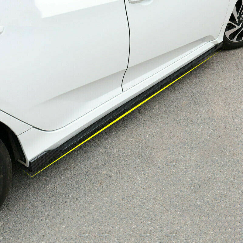 for Honda for Civic 2016-2021 Carbon ABS Side Skirt spoiler Extension Body Kit Refit