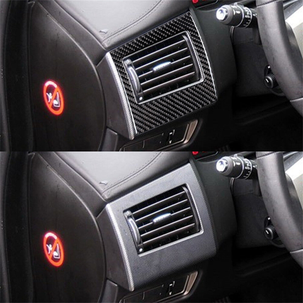 Carbon Fiber Steering Wheel Left Air Vent Outlet Cover Fit for Jaguar XF 2009-11