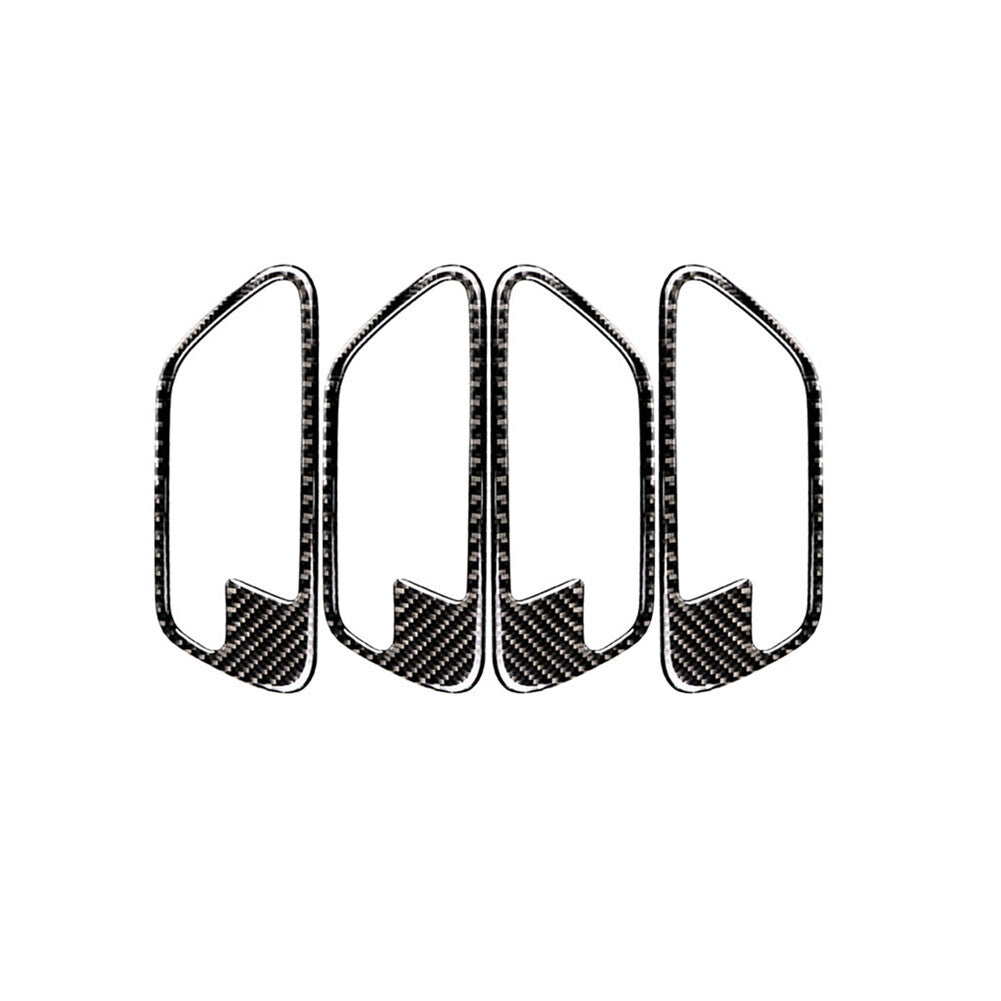 Carbon Fiber Inner Door Handle Frame Trim Cover for BMW 3 Series F30 2013-2018