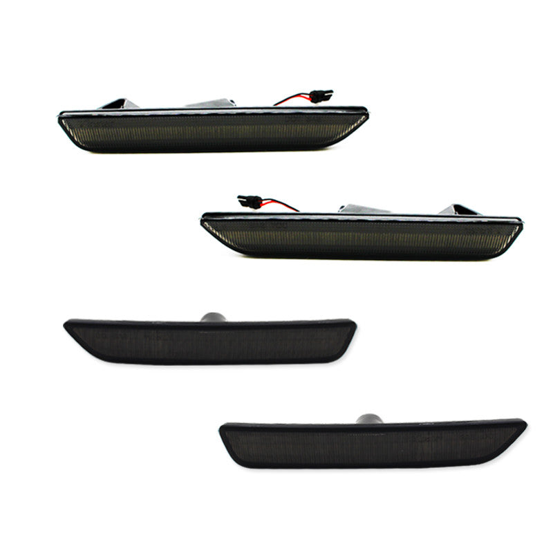 Smoked LED lenses, amber/red front and rear marker lights suitable for 10-14 for Ford Mustangs.