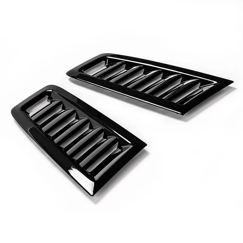 2Pc Car Bonnet Vent Engine Hood Intake Outlet Cover Panel Cooling Air Vent Trim