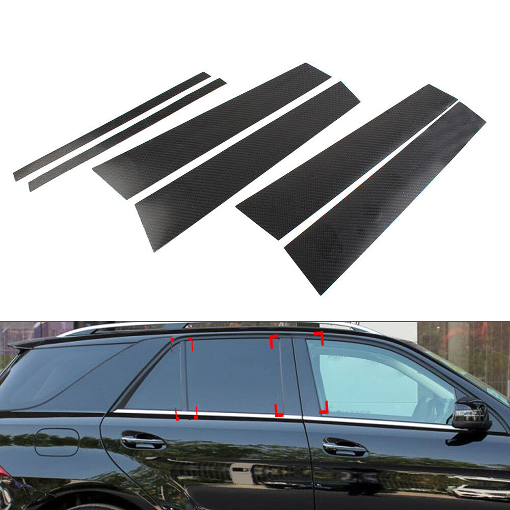for Mercedes-Benz GLE Class 2015-2019 6x Set Pillar Posts Door Window Trim