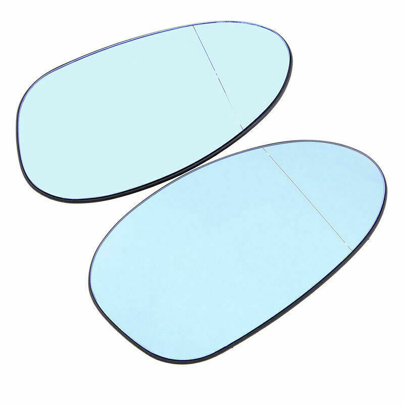 A pair of blue heated side mirrors for BMW E81 E87 E82 E90-93 / NO Z4