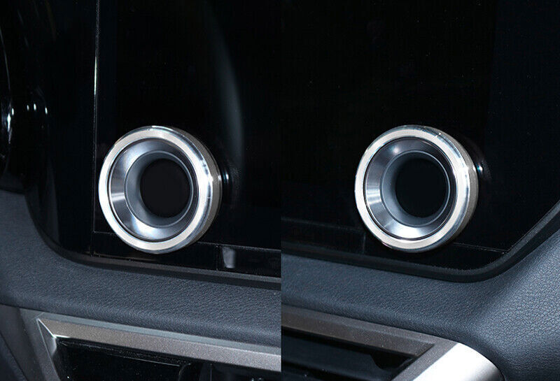 Silver Aluminum Console Air Conditioning Knob Trim 2P for Lexus RX500h 2023-2024