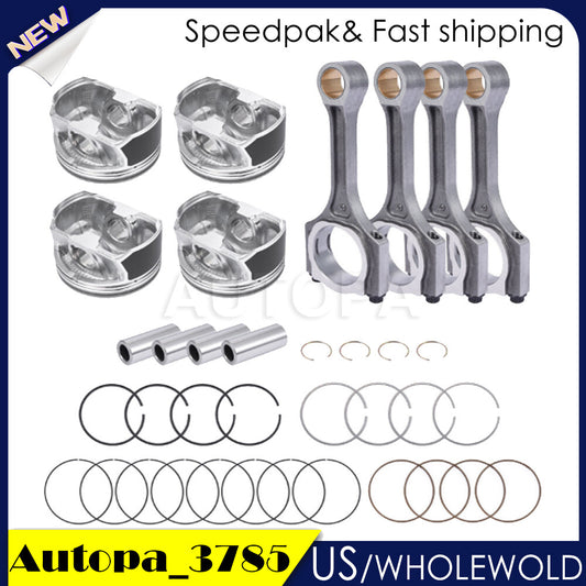 1 Set Connecting Rod Piston Fit for 11-19 for Hyundai Sonata for Kia Sorento Optima 2.4L