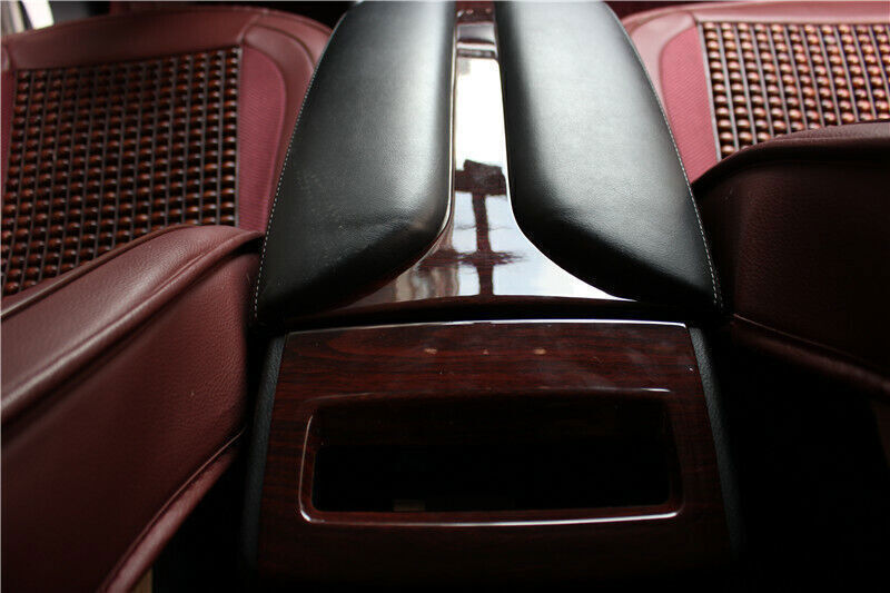 Console Storage Box Cover Trim Inner for Nissan Murano 15-2021 Red Wood Grain