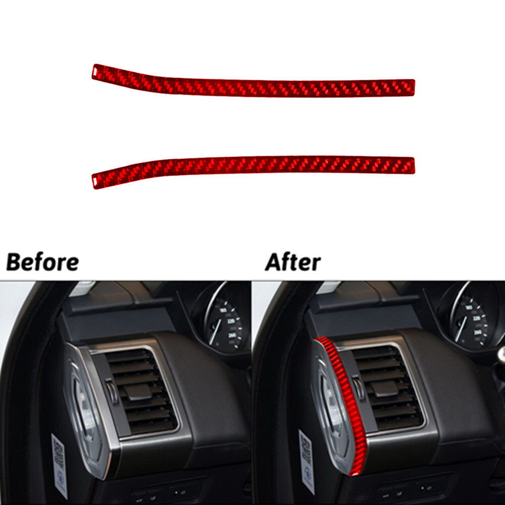 Red Carbon Fiber Dash Air Vent Strip Cover Trim For Land for Range Rover Sport 14-17