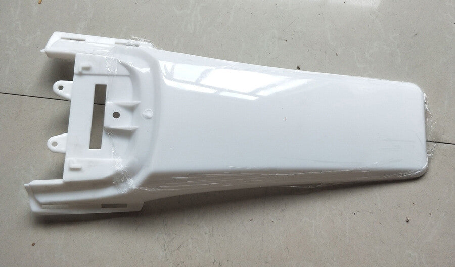 aftermarket White Plastics Longer Rear Fender for Honda CRF50 XR50 bikes SSR DHZ