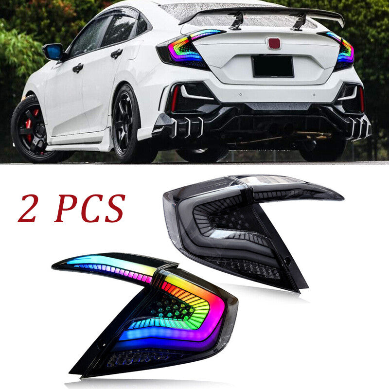 RGB LED Tail Light for Honda for Civic Sedan 2016-2021 Rear Lamp Sequential Assembly