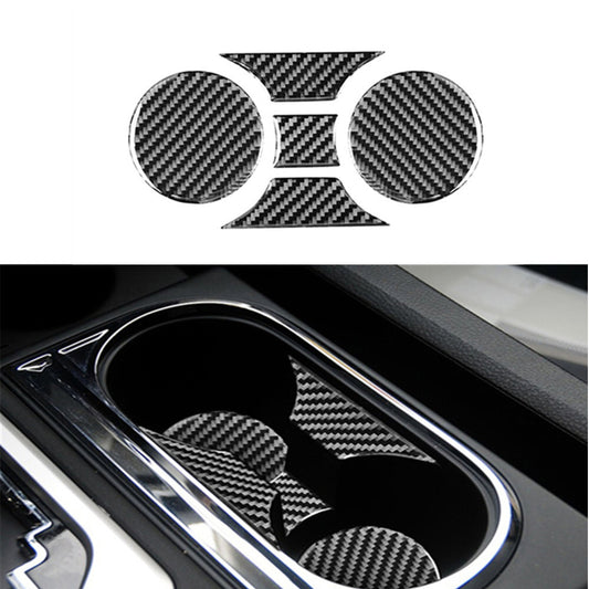 5Pcs Car Cup Holder Panel Trim Interior Carbon Fiber for TOYOTA TUNDRA 2014-2018