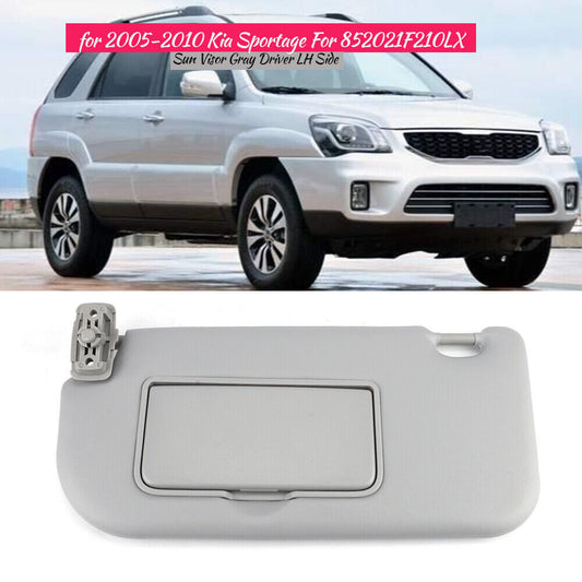 Sun Visor Gray Driver LH Side for 2005-2010 for Kia Sportage 2.0L 2.7L 852021F210LX