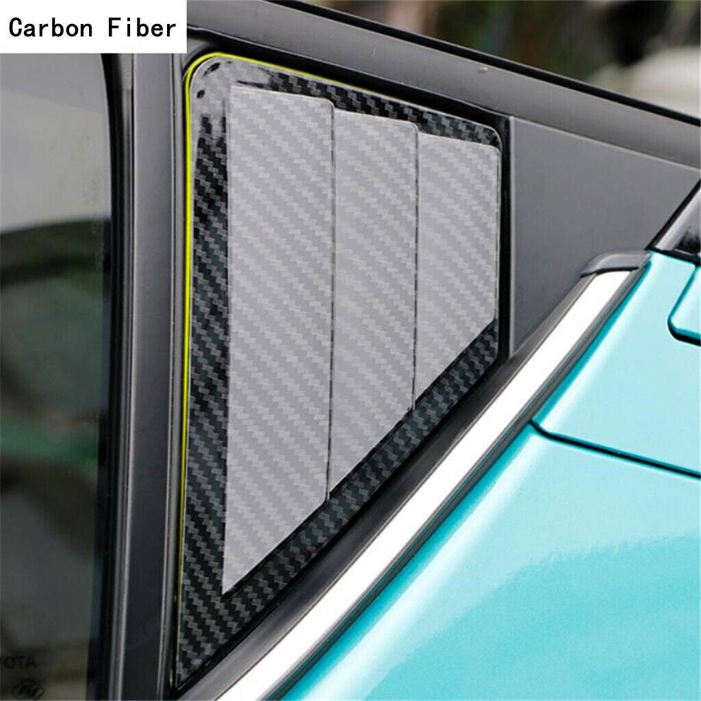 2P Carbon fiber Panel Window Side Louvers Vent trim for toyota C-HR CHR 2018-22