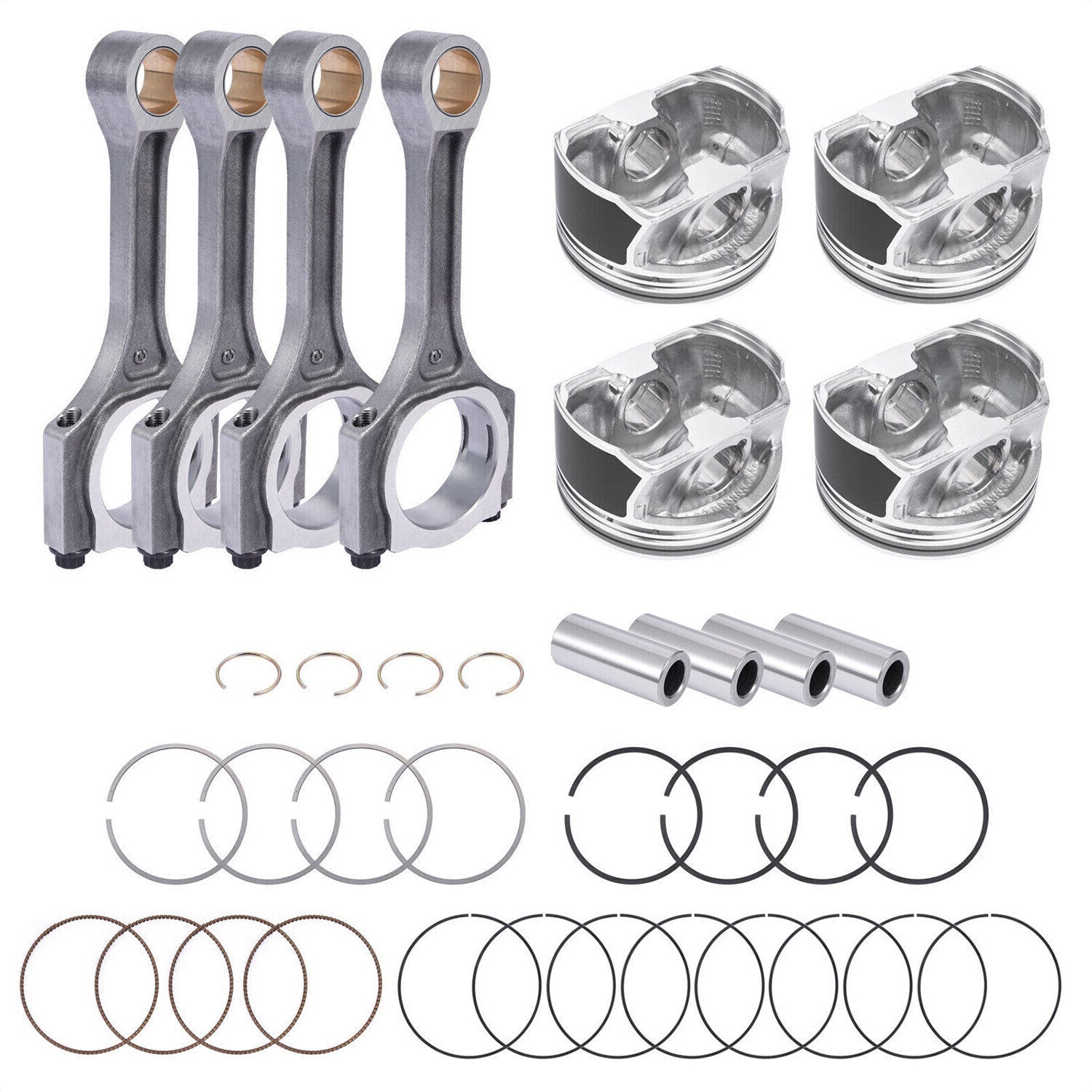 1 Set Connecting Rod Piston Fit for 11-19 for Hyundai Sonata for Kia Sorento Optima 2.4L