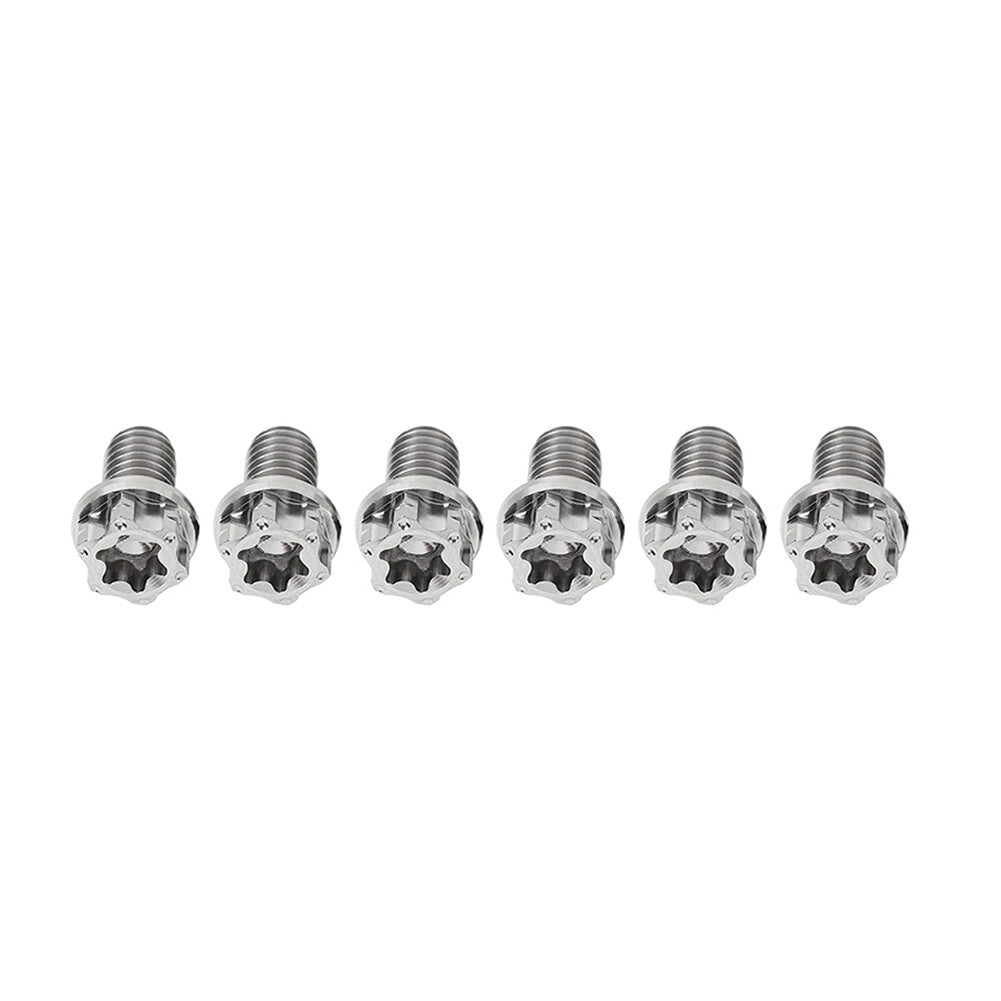 6pcs Bolts Torx Head Flange Screws M6x40mm For Motorcycle Bike Silver