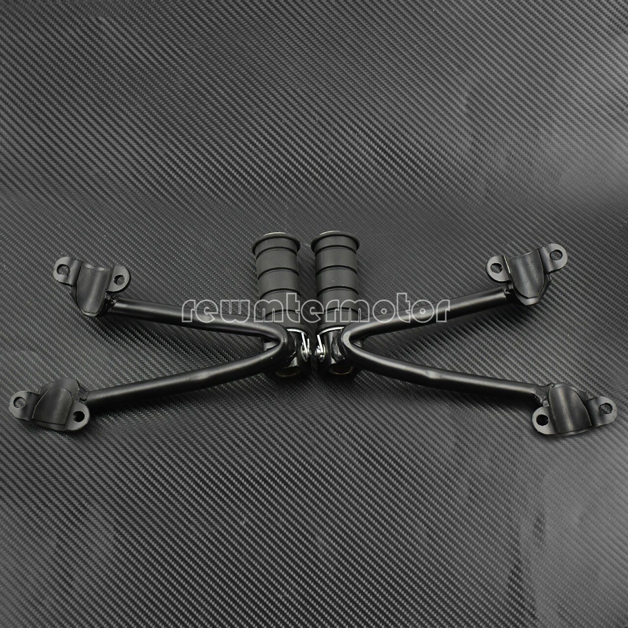 Motorcycle Rear Passenger Footpegs Mounts Black Kit Fit for Kawasaki Vulcan 650