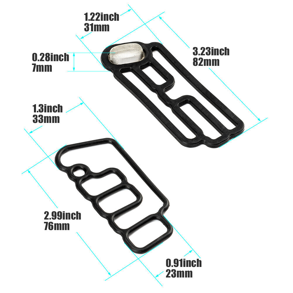 2Pcs Cylinder Head Solenoid Gasket VTEC for Honda 15815-R70-A01 15845-R70-A01