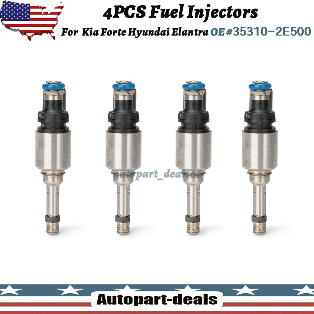 Fuel Injectors 4PCS for Kia Forte for Hyundai for Elantra for Tucson 2.0L 14-16 35310-2E500