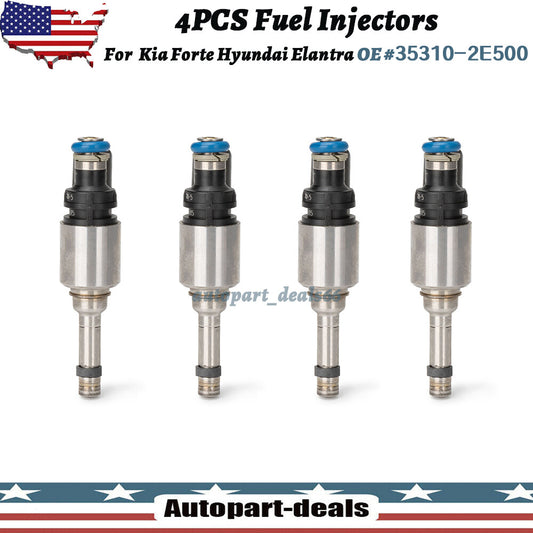 Fuel Injectors 4PCS for Kia Forte for Hyundai for Elantra for Tucson 2.0L 14-16 35310-2E500