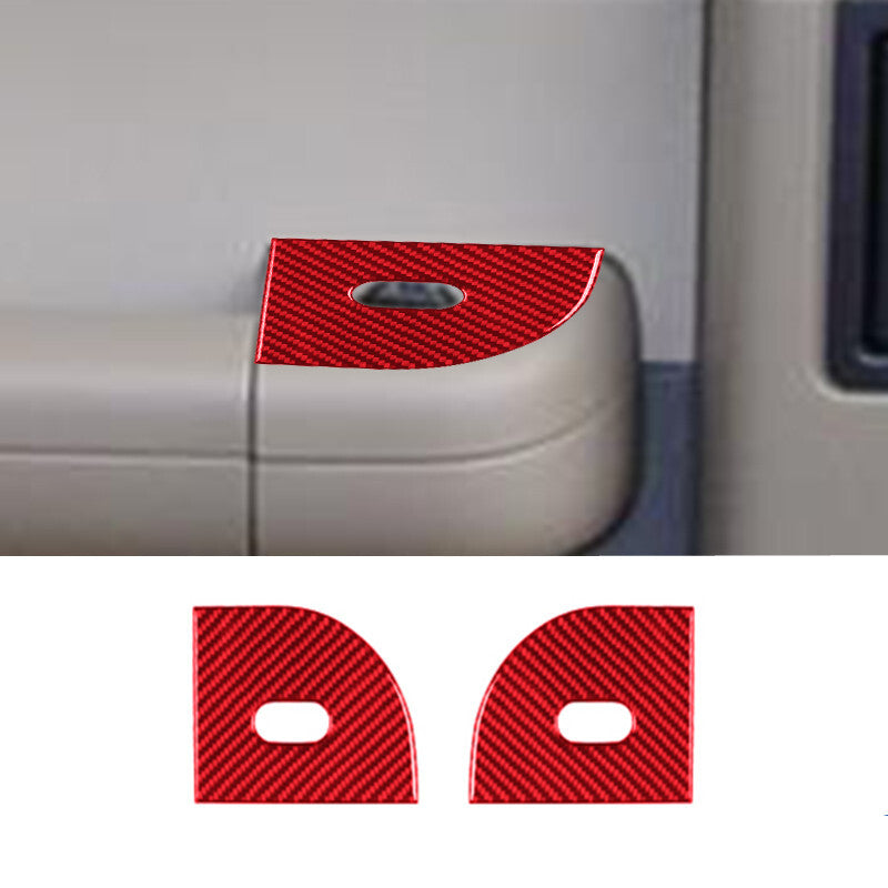 Red Carbon Fiber Rear Window Lift Panel Trim Cover Type A for Ford F150 2004-08