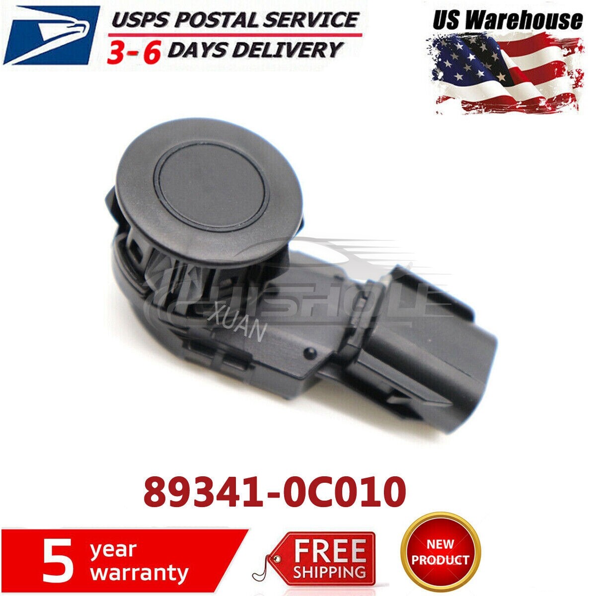 89341-0C010 Black Bumper Parking Sensor for Toyota RAV4 Tacoma Tundra 2014-2018