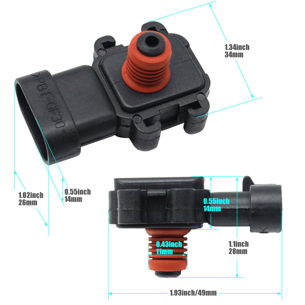 10X 16187556 MAP Manifold Absolute Pressure Sensor for Chevrolet for Buick for Cadillac