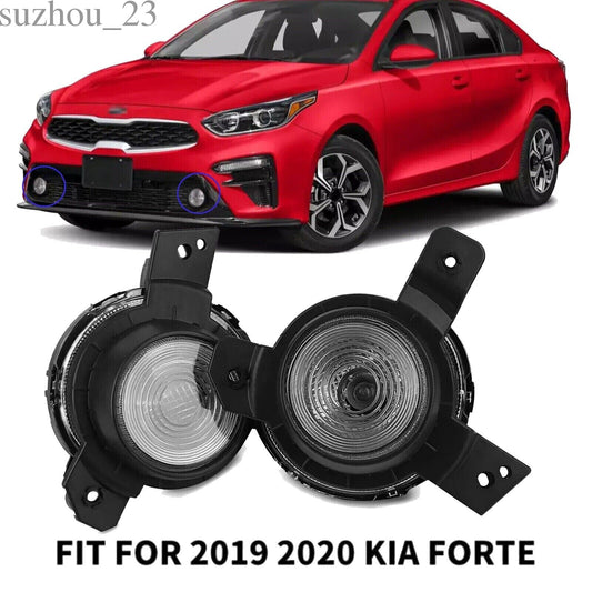 for Kia Forte 2019-2021 Fog Light Lamp Assembly Front Lower Grille Lamp Pair
