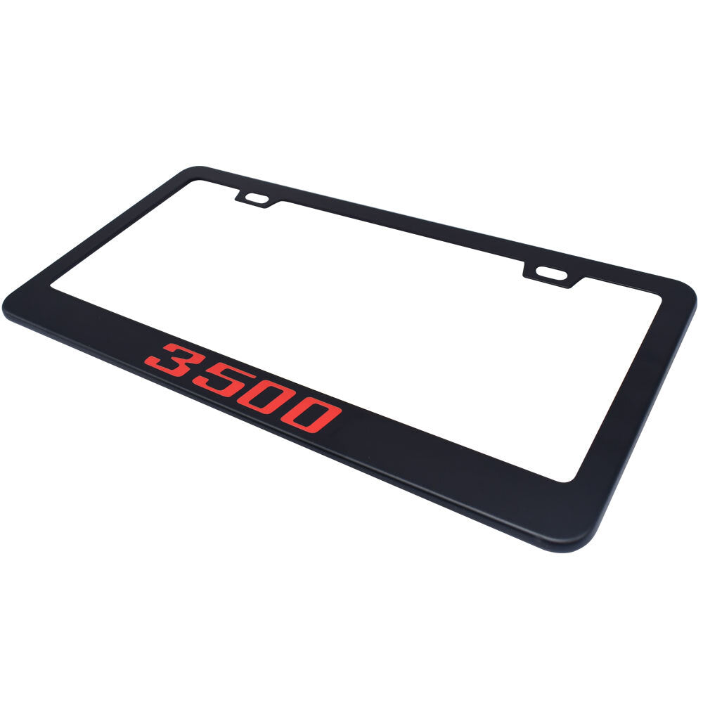 for Ram 3500 Cab Pickup Accessory Red Metal License Plate Tag Frame Cover