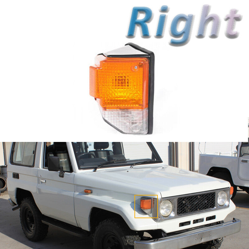 Right For 1985-1999 for Toyota for Land Cruiser Side Corner Light Frame Without Bulb