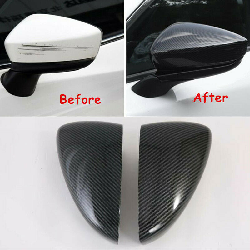 for Mazda 3 Axela 2019-2023 Carbon Fiber Rear View Side Door Mirror Cap Cover