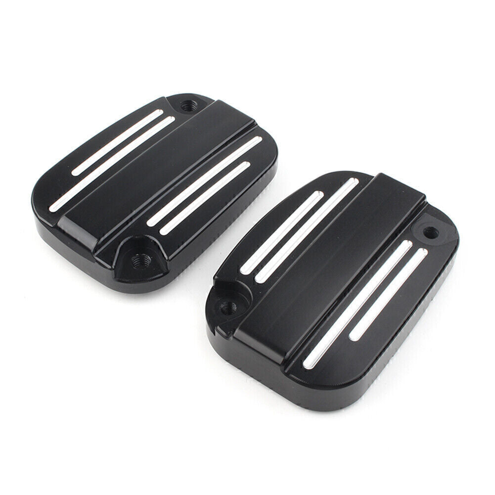 Left Right Brake Master Cylinder Cover Cap Fit for Harley Touring Street Road Glide