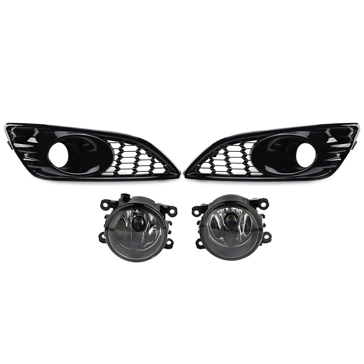 Front fog light with grille cover DRL for Ford Fiesta Mk7 Zetec S (left and right)