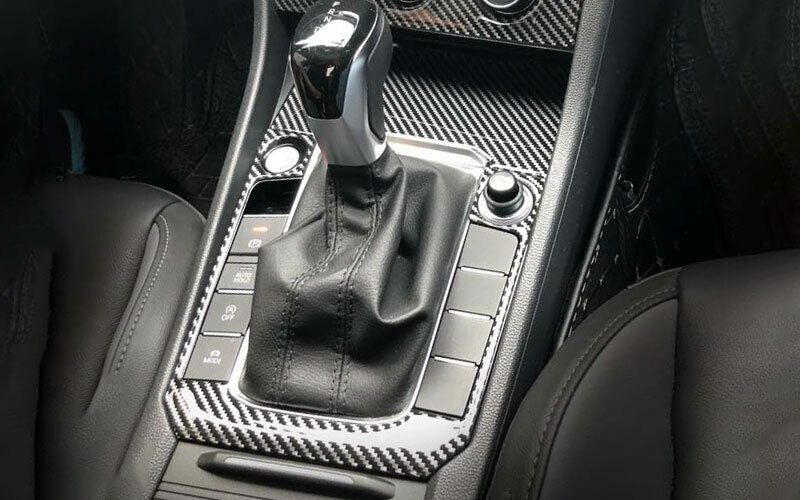 for Volkswagen for Jetta Mk7 19-2022 Real Carbon Fiber Console Gear Shift Frame Trim