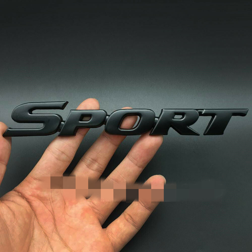 Car Racing Sport Logo Emblem Badge Decal Sticker Trunk Fender Door Trims Black