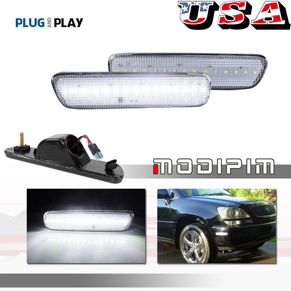 [Plug and Play] Transparent White Front or Rear Marker Lights for 99-03 for Lexus RX300