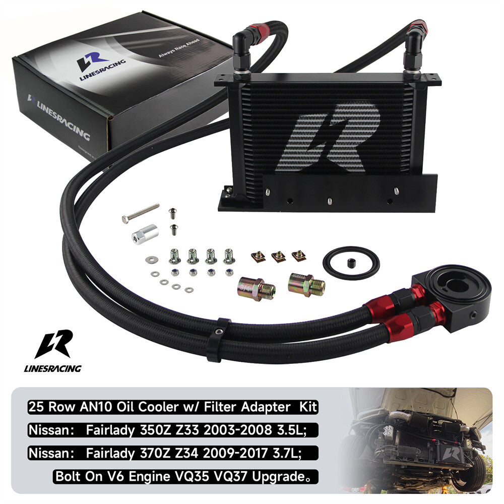 24 Row Core Oil Cooler Kit Bolt On for Nissan Z33 03-08 350Z FAIRLADY 370Z Z34