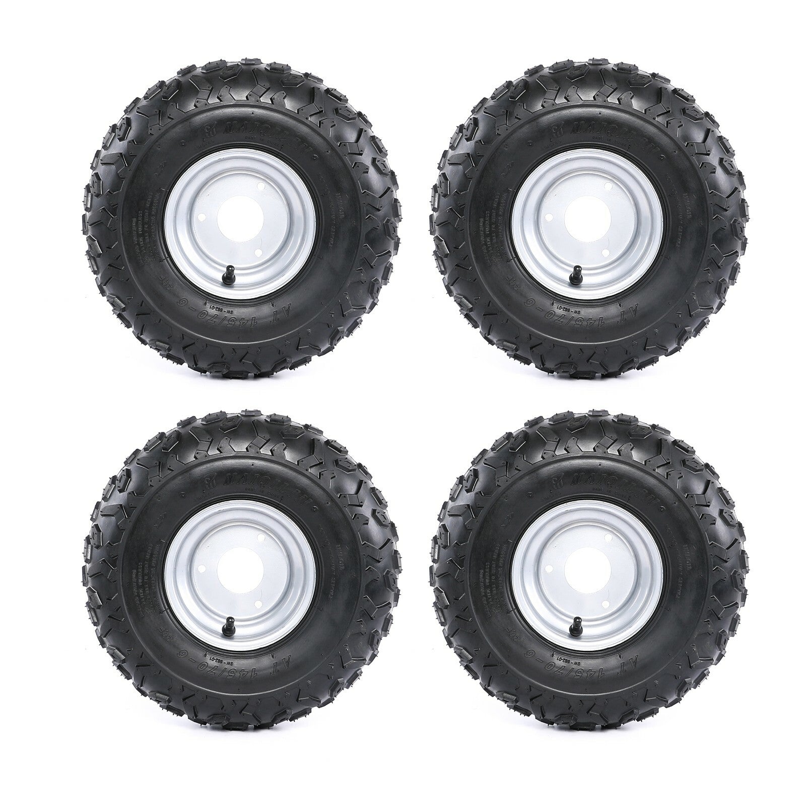 4-piece set of 6-inch wheels, 145/70-6 rims, 3 bolts, 145x70-6 all-terrain vehicle, four-wheel go-kart.